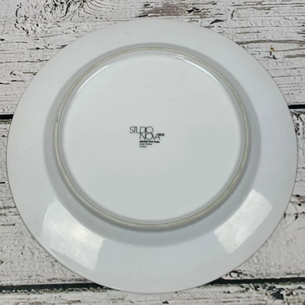 Studio Nova MA202 Pink Vista Floral Dinner Plate‎ Fine China Dinnerware